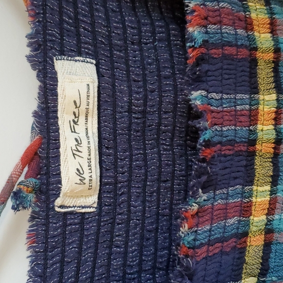 Free People: We The Free Plaid Baby Doll Pullover Blouse - Picture 2 of 4